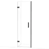 Maxaro Diamond Douchedeur | 60 cm Zwart chroom Helder glas Draaideur