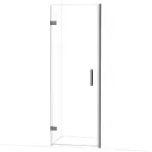 Maxaro Diamond Douchedeur | 70 cm Zwart metaal Helder glas Draaideur