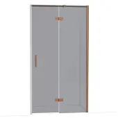 Maxaro Diamond Douchedeur | 110 cm Koper Rookglas Draaideur
