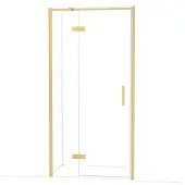 Maxaro Diamond Douchedeur | 100 cm Goud Helder glas Draaideur