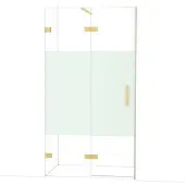 Maxaro Diamond Douchedeur | 110 cm Goud Helder met matte strook Draaideur
