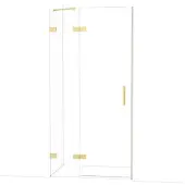 Maxaro Diamond Douchedeur | 100 cm Lichtgoud Helder glas Draaideur