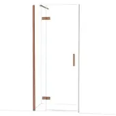 Maxaro Diamond Douchedeur | 90 cm Koper Helder glas Draaideur