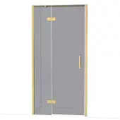 Maxaro Diamond Douchedeur | 100 cm Goud Rookglas Draaideur