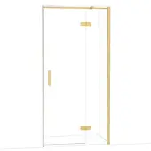Maxaro Diamond Douchedeur | 100 cm Goud Helder glas Draaideur