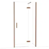 Maxaro Diamond Douchedeur | 100 cm Koper Helder glas Draaideur