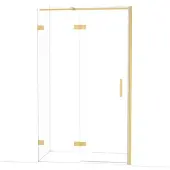 Maxaro Diamond Douchedeur | 120 cm Goud Helder glas Draaideur