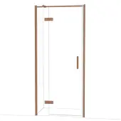 Maxaro Diamond Douchedeur | 90 cm Koper Helder glas Draaideur