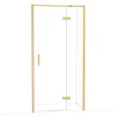 Maxaro Diamond Douchedeur | 100 cm Goud Helder glas Draaideur