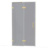 Maxaro Diamond Douchedeur | 110 cm Goud Rookglas Draaideur