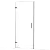 Maxaro Diamond Douchedeur | 80 cm Zwart metaal Helder glas Draaideur