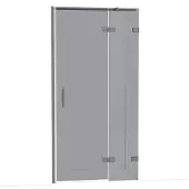 Maxaro Diamond Douchedeur | 100 cm Zwart metaal Rookglas Draaideur