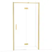 Maxaro Diamond Douchedeur | 110 cm Goud Helder glas Draaideur