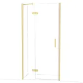 Maxaro Diamond Douchedeur | 100 cm Lichtgoud Helder glas Draaideur