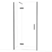 Maxaro Diamond Douchedeur | 100 cm Zwart metaal Helder glas Draaideur