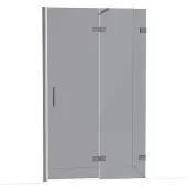 Maxaro Diamond Douchedeur | 120 cm Zwart metaal Rookglas Draaideur