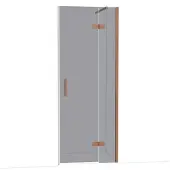 Maxaro Diamond Douchedeur | 80 cm Koper Rookglas Draaideur