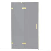 Maxaro Diamond Douchedeur | 120 cm Lichtgoud Rookglas Draaideur