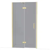 Maxaro Diamond Douchedeur | 110 cm Lichtgoud Rookglas Draaideur