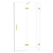 Maxaro Diamond Douchedeur | 110 cm Goud Helder glas Draaideur