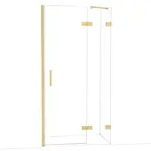 Maxaro Diamond Douchedeur | 100 cm Goud Helder glas Draaideur