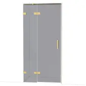 Maxaro Diamond Douchedeur | 100 cm Goud Rookglas Draaideur