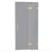 Maxaro Diamond Douchedeur | 100 cm Goud Rookglas Draaideur