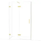Maxaro Diamond Douchedeur | 120 cm Lichtgoud Helder glas Draaideur