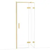 Maxaro Diamond Douchedeur | 80 cm Goud Helder glas Draaideur