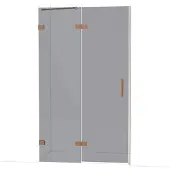 Maxaro Diamond Douchedeur | 120 cm Koper Rookglas Draaideur
