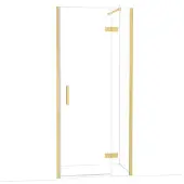 Maxaro Diamond Douchedeur | 90 cm Goud Helder glas Draaideur