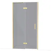 Maxaro Diamond Douchedeur | 110 cm Lichtgoud Rookglas Draaideur