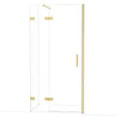 Maxaro Diamond Douchedeur | 100 cm Goud Helder glas Draaideur