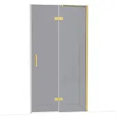 Maxaro Diamond Douchedeur | 110 cm Goud Rookglas Draaideur