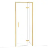 Maxaro Diamond Douchedeur | 80 cm Goud Helder glas Draaideur