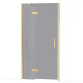 Maxaro Diamond Douchedeur | 100 cm Goud Rookglas Draaideur