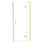 Maxaro Diamond Douchedeur | 90 cm Lichtgoud Helder glas Draaideur