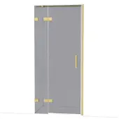 Maxaro Diamond Douchedeur | 90 cm Goud Rookglas Draaideur