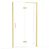 Maxaro Diamond Douchedeur | 110 cm Goud Helder glas Draaideur