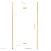 Maxaro Diamond Douchedeur | 110 cm Lichtgoud Helder glas Draaideur