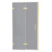 Maxaro Diamond Douchedeur | 110 cm Lichtgoud Rookglas Draaideur
