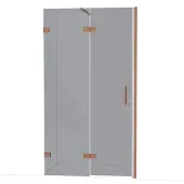 Maxaro Diamond Douchedeur | 110 cm Koper Rookglas Draaideur