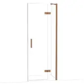 Maxaro Diamond Douchedeur | 80 cm Koper Helder glas Draaideur
