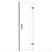 Maxaro Diamond Douchedeur | 60 cm Koper Helder glas Draaideur