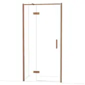 Maxaro Diamond Douchedeur | 100 cm Koper Helder glas Draaideur