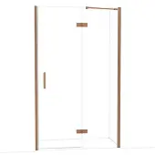 Maxaro Diamond Douchedeur | 120 cm Koper Helder glas Draaideur