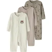 Name it Nachtkledij bruin / kaki / rosa / wit