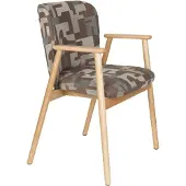 Housecraft living Eetkamerstoel Gazio set van 2 | polyester bruin 56x80.5x56 cm eetkamerstoelen | NADUVI