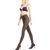 Falke Softmerino eenkleurig wol katoen panty dames bruin - maat 40-42
