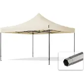 TOOLPORT 4x4 m Easy up partytent, PREMIUM staal 40mm, crème